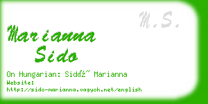 marianna sido business card